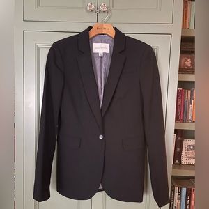 Banana Republic Classic black women’s wool one-button blazer, size 4